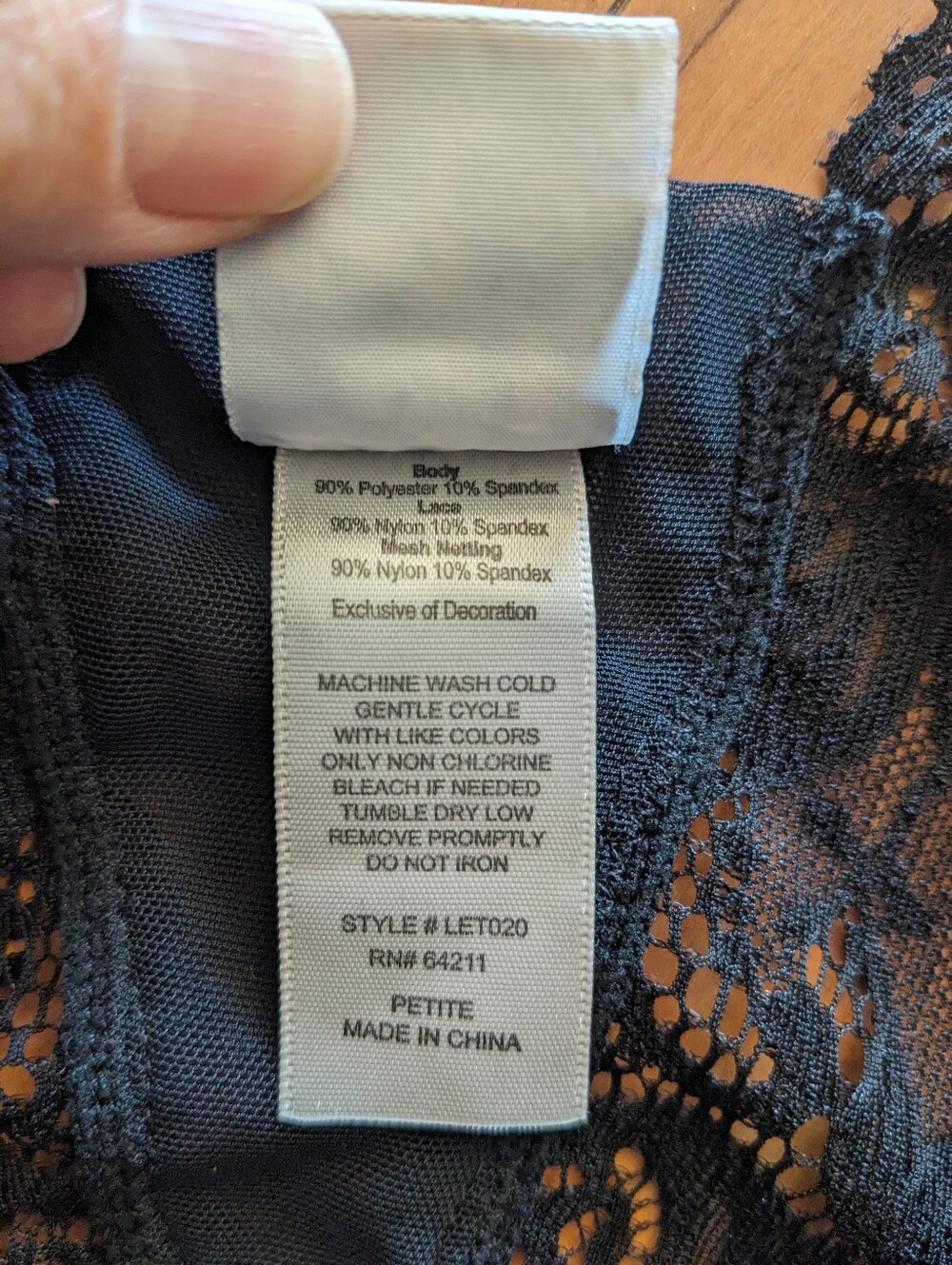 Jonquil By Diane Samandi Black Lace Slip Nightgown Size P - Picture 6 of 6
